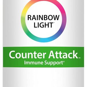 Rainbow Light Counter Attack Immune Support, Dietary Supplement Provides Immune Support, With Vitamin C, Zinc and 3 Targeted Herbal Blends, Vegan and Gluten Free, 90 Count