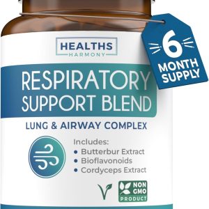 Respiratory Lung Health Supplement – Invigorating Lung Support Supplement Helps Support Clear Airways Mucus Removal and Seasonal or Year Round Lung Detox – Vegan Herbal Clear Lungs Formula (6 Months)