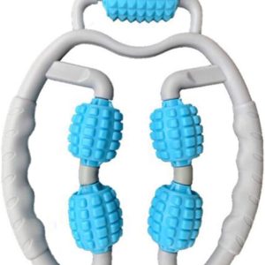 Roller Massager Wrapped Massager Foam Shaft for Leg Arm Neck Elbow Fitness Roller Workout Sports Warm-up and Relax Muscle Tool Relieve Fascia Pain Training Sports Muscle Relaxation Roller (Blue)