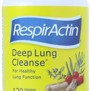 SUNFORCE HEALTH & ORGANICS Deep Lung Cleanse Veggie Caps | RespirActin Product Family of Herbal Supplements | Respiratory System Support (120)