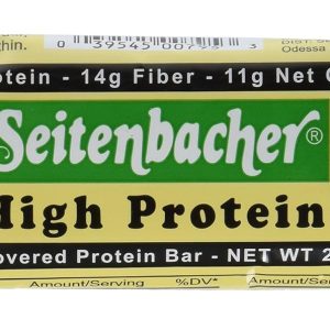 Seitenbacher Chocolate Covered Protein Bar, Vanilla, 2.1 Ounce (Pack of 12)