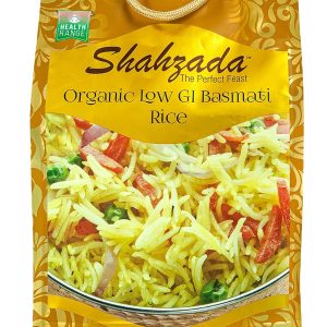 Shahzada Diabetic Friendly, Specially Processed Basmati Rice 10 lbs | Low G.I. Index Value, 100% USDA ORGANIC Certified Rice, Extra Long Grain, Vegan NON-GMO, Vegan, Gluten, Soy, Egg Free, Resealable Zip-Lock Bag to Seal Freshness-Tradition of Quality |10 Pound Packing – 160 Oz