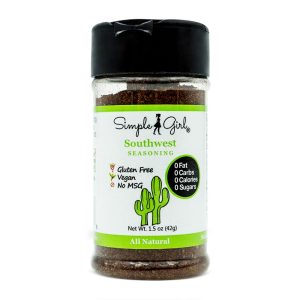 Simple Girl Southwest Seasoning – Sugar Free – Natural Herbs and Spices – Carb Free – Gluten Free – MSG Free – Diabetic Friendly – Compatible With Most Diet Plans