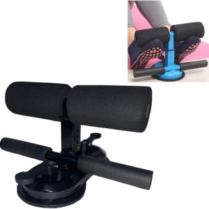 Sit Up Bar Portable Sit-Ups Assistant Device Adjustable Sit-up Floor Bar Abdominal Core Trainer Self-Suction Sit Up Muscle Training Equipment Home Fitness Tool for Push-ups Side Kick Flat Support