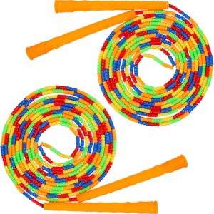 Supertrip Double Dutch Jump Rope Soft Beaded Jump Rope Long Jump Rope 16 FT, Jump Ropes For Women Adult Kids Adjustable Skipping Rope Long Enough for 4-5 Jumpers
