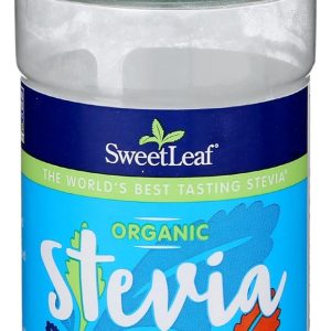 SweetLeaf Organic Pure Stevia Powder Shaker Jar – Zero Calorie Sweetener with Pure Stevia Leaf Extract, No Artificial Sweetener Additive, Sugar Free, Keto Friendly, Gluten Free – 0.9 Oz (Pack of 1)