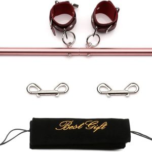 TMEOIIPY Pilates Exercise bar, Restore Pilates Spreader Bar with 4 Adjustable Strap, Exercise Guide, 4 Rings, Home Yoga Training Fitness Gear, Stretching Exercise Tools