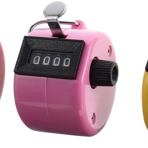Toddmomy 3 Pcs Counter Hand Tools Handheld Counting Device Fitness Information Tool Precision Tools Mechanical Palm Clicker Precision Pedometer Electronics Tools Handheld Pitch