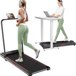 Walking Pad with Handle, 3.0HP Walking pad Treadmill, 3 in 1 Portable Under Desk Treadmill for Home, Treadmil with Handle Bar,Small Treadmill,Folding Walking Treadmill with Remote Control, LED Display
