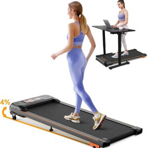 Walking Pad with Incline, Under Desk Treadmill, Portable Treadmills for Home/Office, 2.5HP Walking Jogging Running Machine with LED Display, Remote Control/App Control