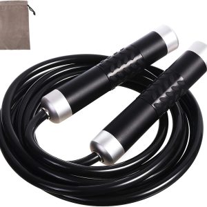 Weighted Jump Rope for Women,Men,Heavy Jump Rope with Adjustable Bold PVC Rope,Ball Bearing Aluminum Handle,Great for Crossfit Training, Boxing, and MMA Workouts