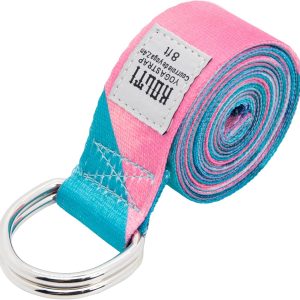 Yoga Strap, Stretch Bands 【12+ Colors, 8 Feet】 with Adjustable Metal D-Ring Buckle, Durable & Comfy Delicate Texture – Best for Daily Stretching, Physical Therapy, Fitness