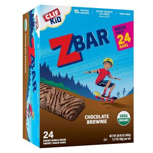 Zbar – Chocolate Brownie – Soft Baked Snack Bars – Non-GMO – 10g Whole Grains – USDA Organic Granola Bars (24 Pack)
