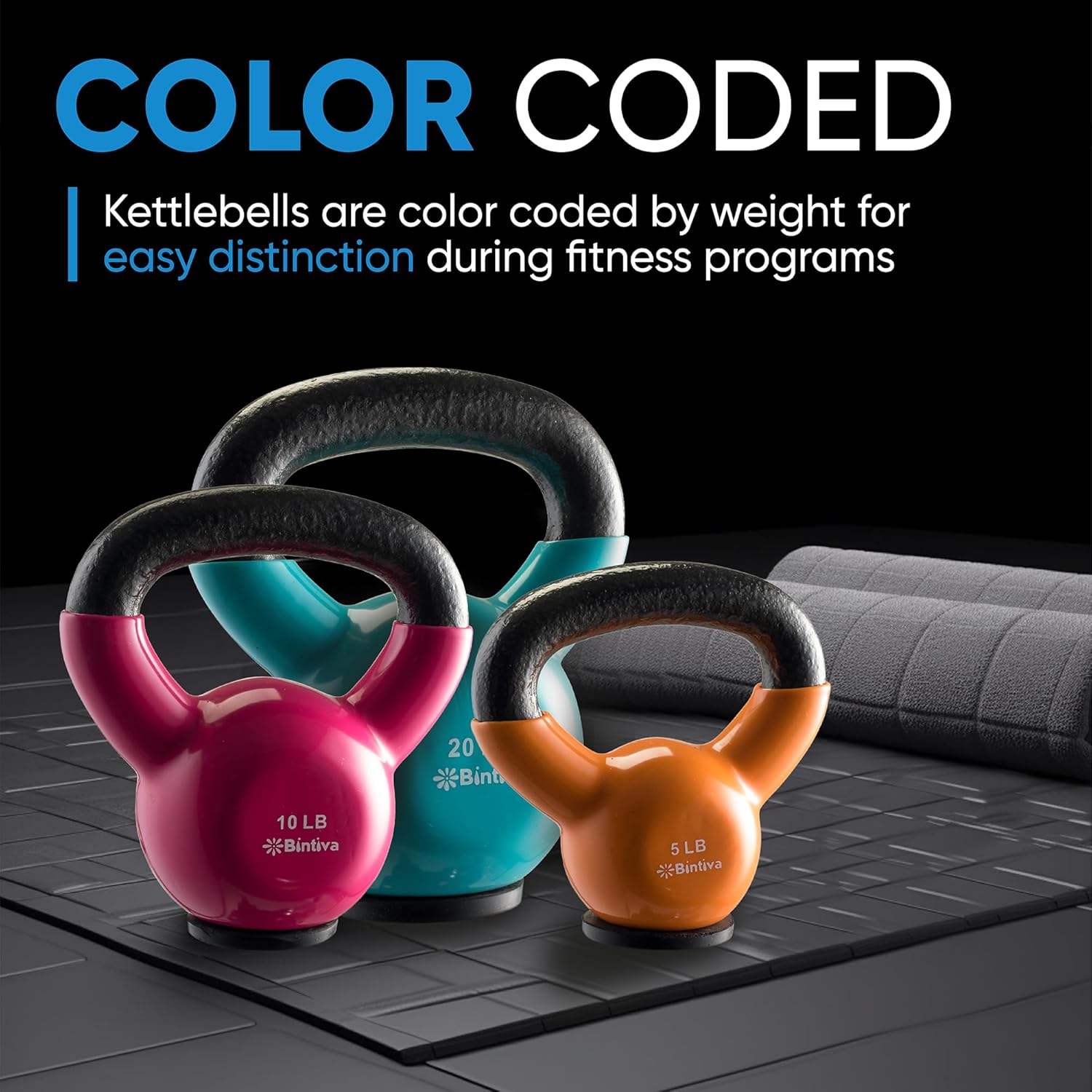 Kettlebell Sets Professional Grade - Strength Training Kettlebells for Home Workout - Cast Iron Kettle Bell Weight Sets for Men & Women with Special Protective Bottom - Image 3