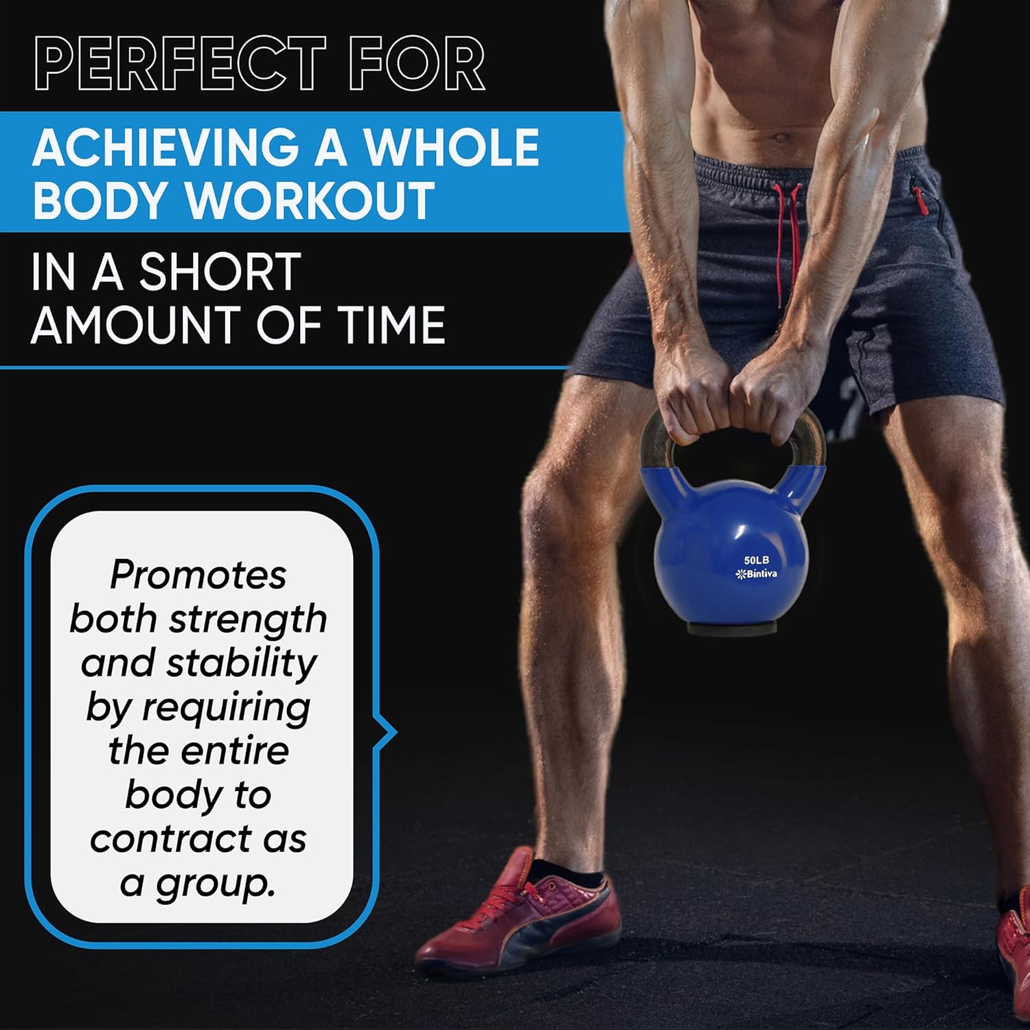 Kettlebell Sets Professional Grade - Strength Training Kettlebells for Home Workout - Cast Iron Kettle Bell Weight Sets for Men & Women with Special Protective Bottom - Image 6