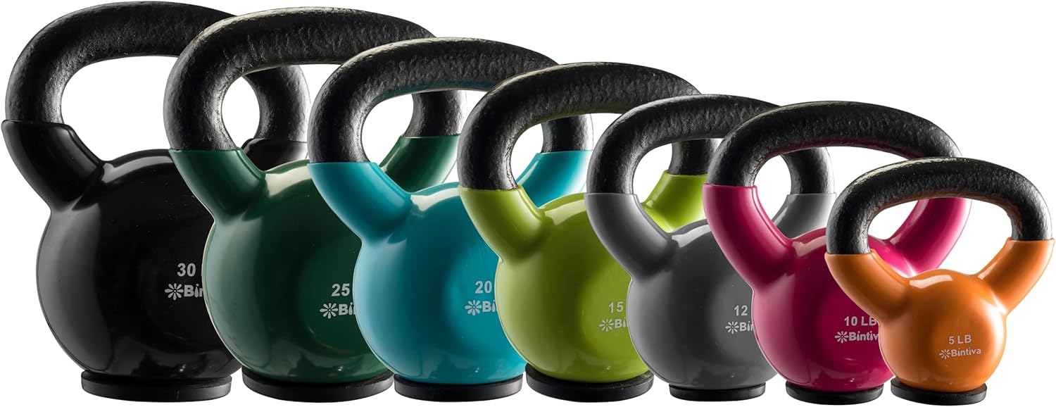 Kettlebell Sets Professional Grade - Strength Training Kettlebells for Home Workout - Cast Iron Kettle Bell Weight Sets for Men & Women with Special Protective Bottom - Image 8