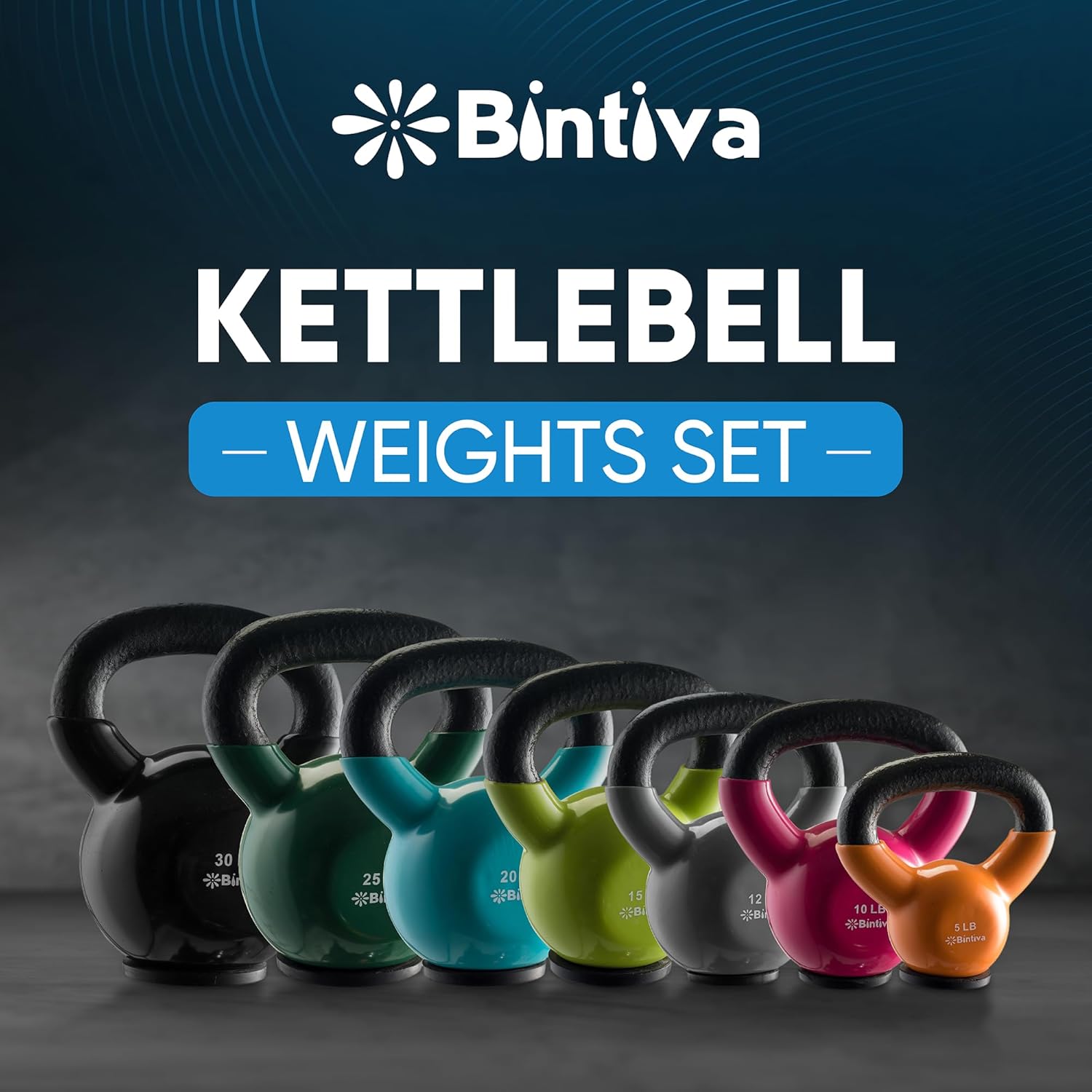 Kettlebell Sets Professional Grade - Strength Training Kettlebells for Home Workout - Cast Iron Kettle Bell Weight Sets for Men & Women with Special Protective Bottom - Image 9