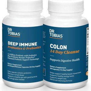 Dr. Tobias Digestive Kickstarter Bundle with Colon 14 Day Cleanse & Deep Immune Probiotics & Prebiotics