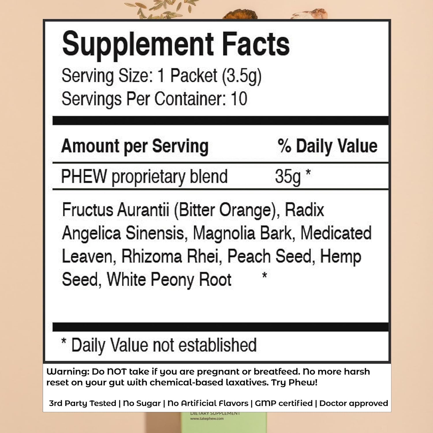 Natural Herbal Constipation Relief for Women and Adults - Fast Bloating Relief - Digestive Enzymes - Colon Cleanser - Constipation Supplement for Gentle Detox, Bowel Movement & Digestion (10 Pk) - Image 6