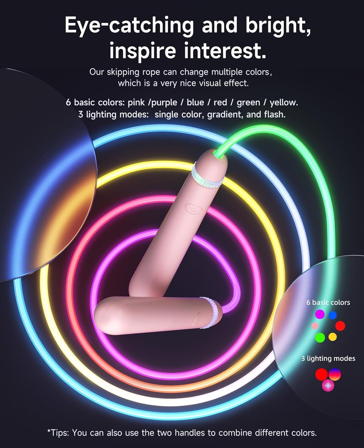 LED Light Up Jump Rope for Kids and Adult, Adjustable Glowing Skipping Rope for Boys and Girls, Colorful Luminous Jumping Rope for Fitness and Workout - Image 3