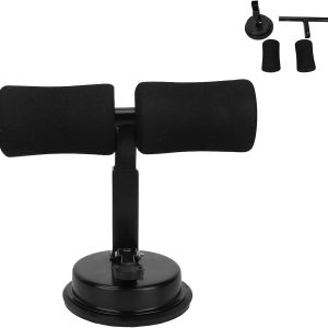 Abdominal Trainer Sit Up Aid Suction Cup Household Fitness Body Shaping Exercise Tool(黑色)