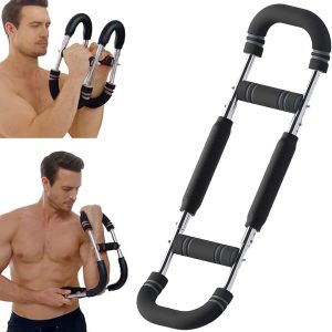 Adjustable Arm Trainer with 3 Resistance Levels, Detachable Chest Training Twister Home Workout Equipment, Upper Body Strength Training Machine Fitness Tool