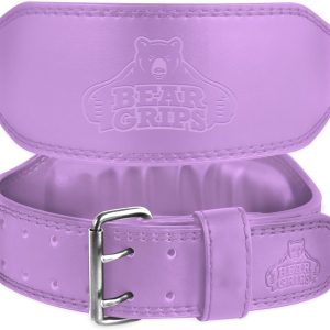 Bear Grips Weight Lifting Belt 7mm Weightlifting Belt Padded Gym Belt Double Prong Squat Belt Leather Workout Belt Powerlifting Deadlift Belt Back Support Exercise Belt Training Cinturon Men Women