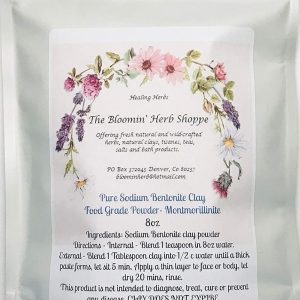 Bentonite Clay Montmorillonite Fine Powder ~ 8oz ~ NATURAL FOOD GRADE POWDER ~ Detoxification ~ White Label Premium Herbs & Spices (Montmorillinite) by White Label Premium Herbs and Spices