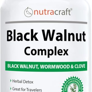 Black Walnut Detox Cleanse Supplement | Black Walnut, Wormwood, Clove, PAU D’Arco, Pumpkin Seed, Garlic, Zinc | Intestinal Guard for Humans | 60 Capsules
