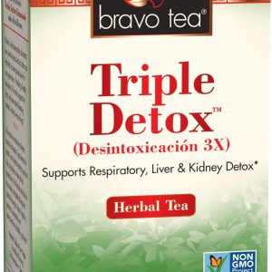 Bravo Tea Triple Detox Herbal Tea Caffeine Free, 20 Tea Bags