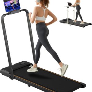 CURSOR FITNESS 2-in-1 Under Desk Treadmill, Walking Pad for Home Small, Folding Treadmill, 2.5 HP Quiet Brushless, 265 LBS Capacity