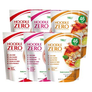 Caloless Konjac Shirataki Noodles 6-Pack Low Calorie Healthy Food (Beef/Tom Yum/chilli)-Gluten Free, Keto Snacks, Non Gmo, Low Carbs Glucomannan Diabetic Noodle Pasta Flavor Variety Pack