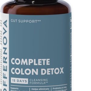 Complete Colon Detox 15 Days 30 Capsules, All Natural Colon Cleanser for Bloating and Constipation Relief for Women & Men, Advanced Gut Cleanse Detox