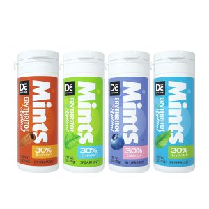 DC24 DAILY CARE Xylitol Mints,No Aspartame Sugar Free Mints,Low-Calorie with Erythritol, Breath Mints Dry Mouth Diabetic Friendly,Assorted Flavors 30 Pieces (Pack of 4)