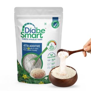 DiabeSmart – Diabetic Atta Additive (500 g) | Add to regular Atta while making Roti | 32% better Sugar Control | Low GI Diabetes Flour Additive for lower Sugar Spikes | Contains Karela, Jamun,