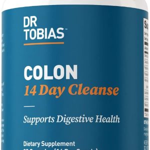 Dr. Tobias Colon 14 Day Cleanse, Advanced Gut Cleanse Detox for Women & Men with Cascara Sagrada, Psyllium Husk, Senna Leaf & Probiotics, Non-GMO Colon Cleanse, 28 Capsules 1-2 Daily