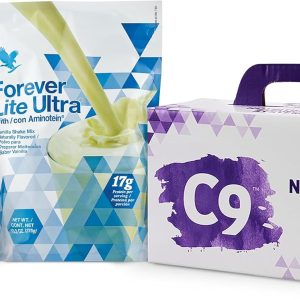 Forever Living – Forever C9 Lite Ultra Vanilla Cleanse Kit – with Aloe Vera Gel, Plant-Powered Protein, Thermogenic Blend, Garcinia Cambogia, & Fiber