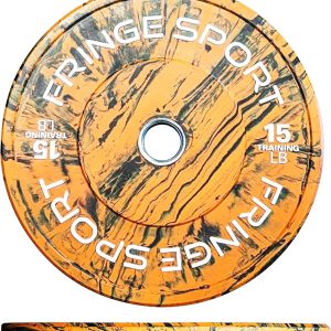 FringeSport Savage Bumper Plates Set and Pairs – Olympic Weight Plate – Rubber Weight Plates with Steel Insert Strength Training Plate (10lb – 460lb)