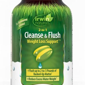Irwin Naturals 2-in-1 Cleanse & Flush Weight Loss Support – 60 Liquid Soft-Gels – Flushes Digestive Tract & Reduces Bloating – 30 Total Servings