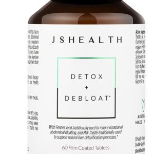 JSHealth Vitamins Detox and Debloat Liver Health Formula | Liver Detox Pills | Debloating Formula with Milk Thistle, Turmeric, Fennel | Liver Cleanse Supplement (60 Tablets)