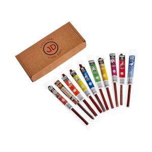 Jerky Dynasty Exotic Meat Stick Snack Mix – Slim Variety Pack, High-Protein Keto Snack with Premium Ingredients, Unique Flavors for Adventurous Tastes, Gift For Men (10 pack)