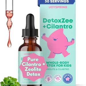 JoySpring DetoxZee Cilantro Drops for Kids – Natural Detox Support with Zeolite & Cilantro Extract – Gentle Whole-Body Cleanse for Children & Toddlers – Kid-Friendly Liquid Detox, 30 Servings