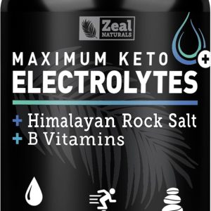 Keto Electrolyte Supplement (120 Capsules) Maximum Keto Electrolytes Supplements Pills w Pink Himalayan Salt, B Vitamins, Magnesium and Potassium Supplement – Salt Pills & Electrolyte Tablets