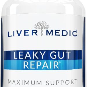 Leaky Gut Repair Supplement – Glutamine, Slippery Elm, Quercetin, Licorice Root. Supports IBS, Heartburn, Bloating, Gas, Constipation, SIBO, Energy Levels, Skin