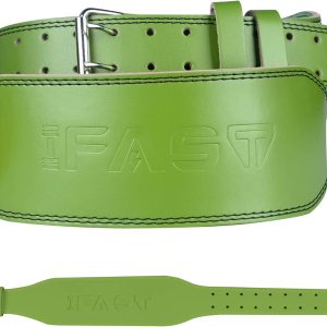 Leather Weight Lifting Belt, Men & Women 4 Inch Wide Strength Training Belt with Metal Buckle & Padded Lumbar Support Adjustable Heavy Duty Workout Equipment for Deadlift Power Lifting Cross Training and Squats Exercise