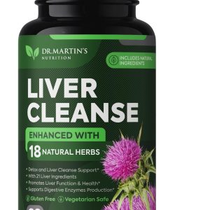 Liver Cleanse Detox & Repair Formula Supplement | For Enhanced Liver & Gut Health | Boosts Energy | Antioxidant with 21 Ingredients Milk Thistle, Silymarin, Artichoke, Dandelion, Beet, Chicory & More
