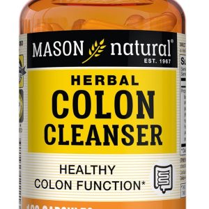 MASON NATURAL Herbal Colon Cleanser – Improved Digestive Health, Healthy Bowel Function & Detoxification, 100 Capsules