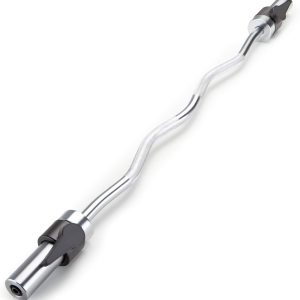 Marcy Solid Steel Olympic Weight Bar and Weight Plate Collars Chrome-Plated Exercise Weightlifting Bar SOC-49