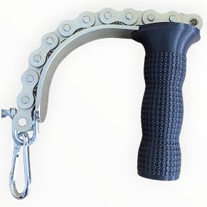 Metal Arm Wrestling Pronator Handle with Heavy-Duty Chain – Grip Strength Trainer for Wrist, Forearm, and Arm Workout, Top-Roll Training Tool for Gym and Home Fitness