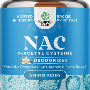 NAC Supplement N-Acetyl Cysteine with Vanilla – Detox Cleanse Liver Supplement with Amino Acids for Liver Detox and Kidney Cleanse – High Absorption NAC 600mg Amino Acids for Support